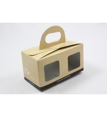 Boîte cadeau nature/noir 2x250g