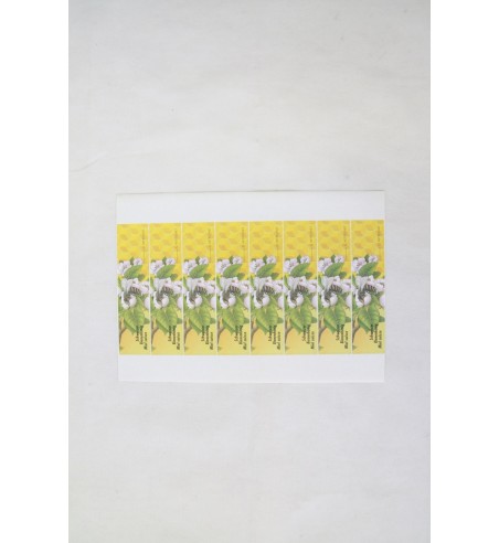 Étique\' abeille fleur autocol\' 100pcs adr 4cm