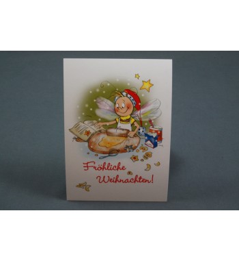 Postkarte \"Fröhliche Weihnachten\" hoch